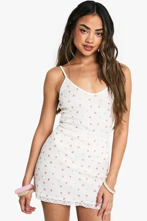 Boohoo Body De Canalé Con Estampado De Florecillas