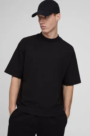 Boohoo Camiseta Oversize Recta Con Cuello Extendido Y Estampado Homme