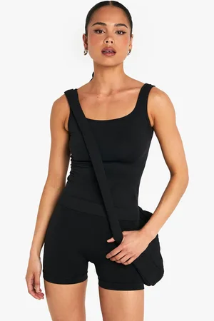 Boohoo Top Sin Mangas Con Escote Cuadrado Y Estampado Sin Costuras