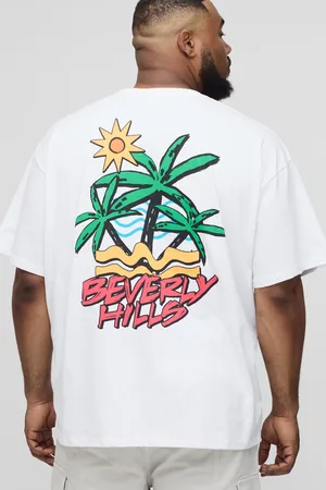 Boohoo Camiseta Plus Oversize Con Estampado De Palmeras Y Estampado Beverly Hills