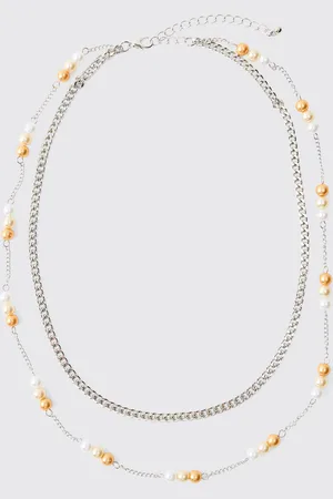 Boohoo Collar De Cadena Con Cuentas Y Perlas