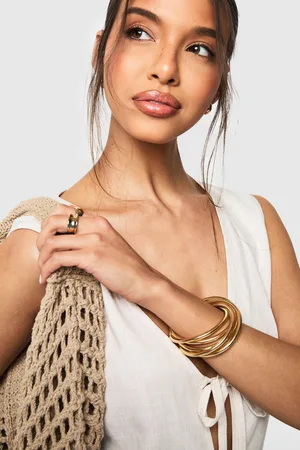 Boohoo Pulseras Doradas Elásticas Entrelazadas