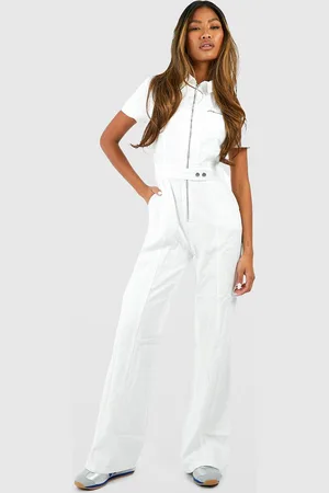 Boohoo Mono Largo Vaquero Utilitario Con Cremallera