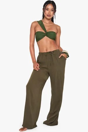 Boohoo Pantalón Para La Playa De Pernera Ancha Y Estopilla