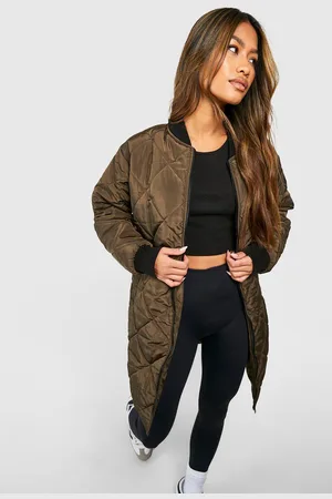Boohoo Chaqueta Bomber Acolchada De Corte Largo