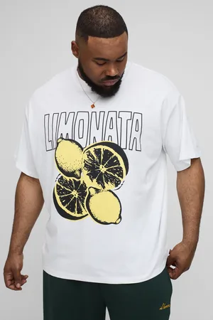 Boohoo Camiseta Plus Oversize Con Cuello Extendido Y Estampado De Limones
