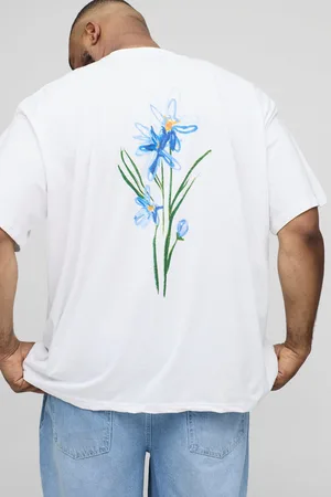 Boohoo Camiseta Plus Oversize Con Cuello Extendido Y Estampado De Flores