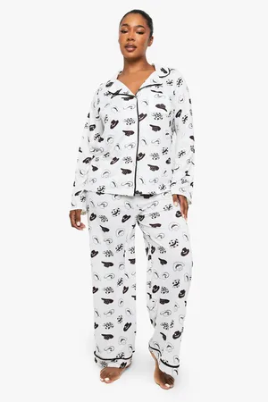 Boohoo Pijama Plus De Pantalón Largo Y Camisa De Manga Larga Con Estampado Western