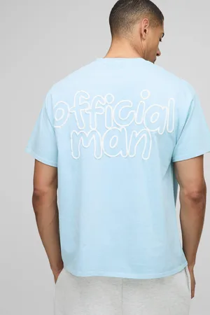 Boohoo Camiseta Oversize Man Official Desteñido Con Estampado En Relieve