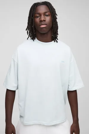 Boohoo Hombre. Camiseta Oversize Recta Con Cuello De Caja