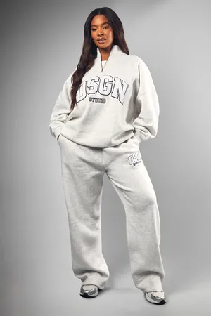 Boohoo Chándal Plus De Pantalón Deportivo Recto Y Aplique Dsgn Studio