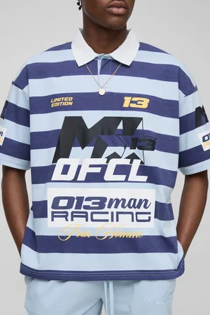 Boohoo Polo Oversize De Rugby Con Estampado Gráfico De Motociclismo