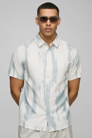 Boohoo Camisa De Manga Corta Con Estampado Abstracto A Gran Escala