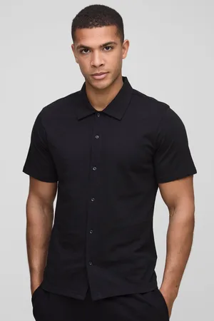 Boohoo Camisa Ajustada De Manga Corta Y Tela Jersey
