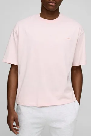Boohoo Hombre. Camiseta Oversize Recta Con Cuello De Caja