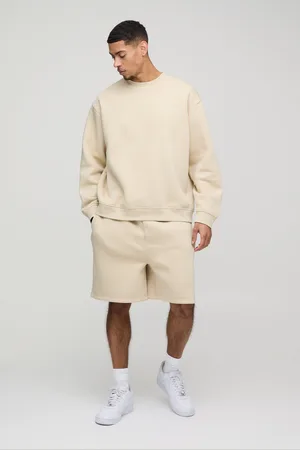 Boohoo Chándal De Pantalón Corto Y Sudadera Oversize Con Caída En La Entrepierna De 330G/M2