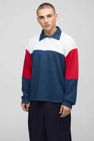 Boohoo Polo Oversize Man De Rugby Con Colores En Bloque