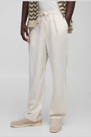 Boohoo Pantalón Holgado De Mezcla De Lino Con Cintura Elástica