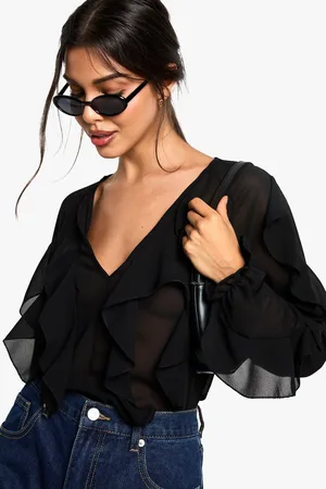 Boohoo Blusa Con Volante