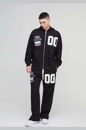 Boohoo Chándal Oversize Official Universitario De 330G/M2 Con Capucha, Abertura En El Bajo, Cremallera