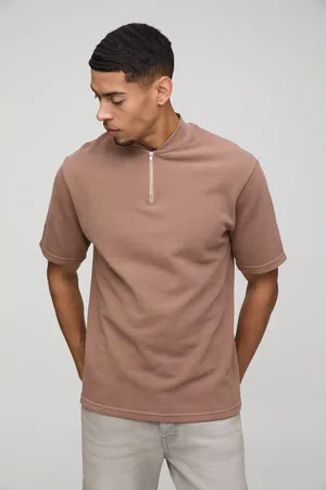 Boohoo Polo De Piqué Grueso Con Cuello Bomber