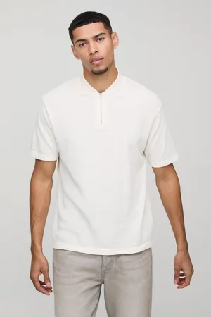 Boohoo Polo De Piqué Grueso Con Cuello Bomber