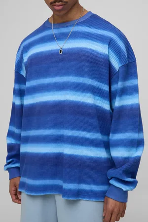 Boohoo Camiseta Oversize De Manga Larga Y Tela Gofre Aop De Rayas