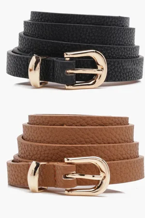 Boohoo Pack De 2 Cinturones Básicos Finos