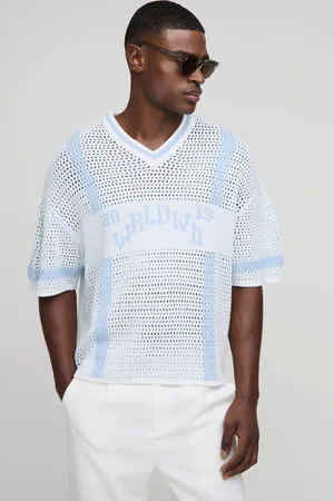 Boohoo Camiseta Recta Deportiva De Punto Calado Con Escote De Pico