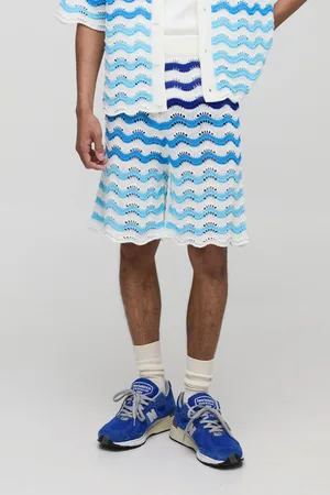 Boohoo Pantalón Corto Holgado De Croché Con Rayas