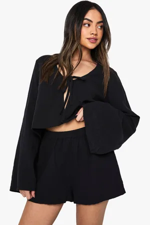 Boohoo Pantalones Cortos De Estopilla Con Cintura Elástica