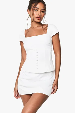 Boohoo Minifalda Con Botones Laterales