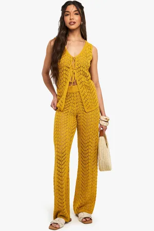 Boohoo Pantalón De Pernera Ancha Y Croché