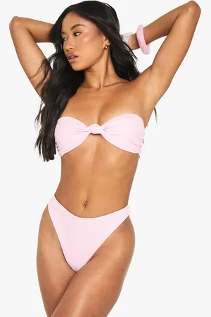 Boohoo Top De Biquini Palabra De Honor Essentials Con Nudo