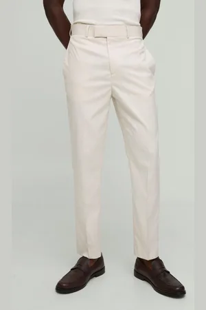 Boohoo Pantalón Entallado Ajustado Con Pliegue Frontal