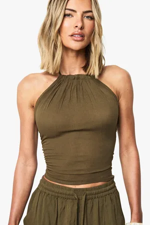 Boohoo Top De Playa De Estopilla Con Escote Halter