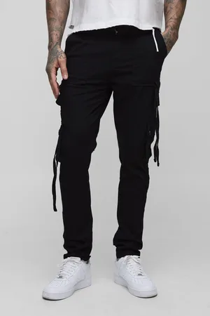 Boohoo Pantalón Tall Cargo Pitillo Con Cintura Fija Y Detalle De Tira