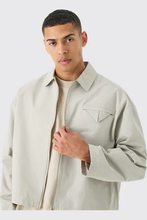 Boohoo Chaqueta Harrington Recta De Sarga