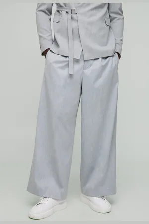 Boohoo Pantalón Entallado De Pernera Ancha Plisado