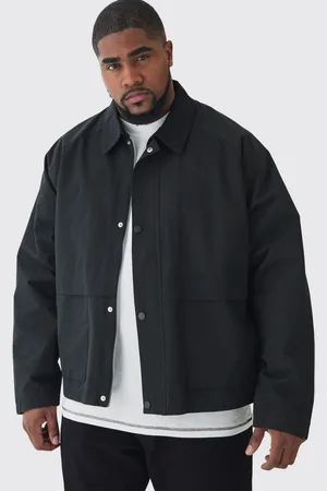 Boohoo Chaqueta Plus Estilo Obrero Recta Con Cuello De Pana En