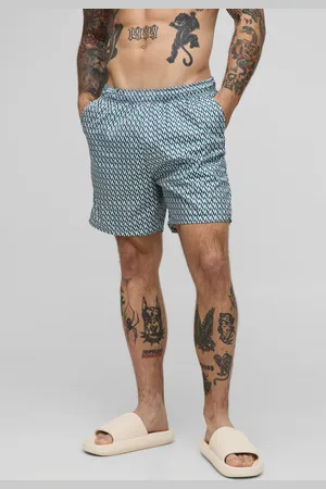 Boohoo Bañador De Largo Medio Con Estampado Abstracto