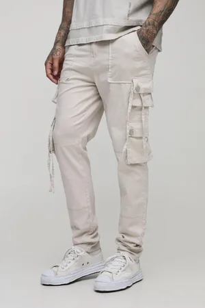 Boohoo Pantalón Tall Cargo Pitillo Con Cintura Fija Y Detalle De Tira