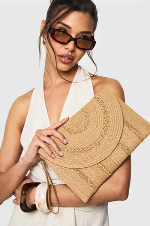 Boohoo Bolso De Mano Plegable De Rafia
