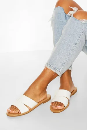 Boohoo Sandalias Con Abertura En La Puntera Y Acabado De Cocodrilo