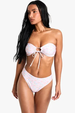 Boohoo Braguita De Biquini De Tiro Alto Con Estampado De Conchas