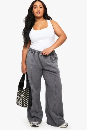Boohoo Chándal Plus Desteñido Bomber Con Pernera Recta Y Cremallera