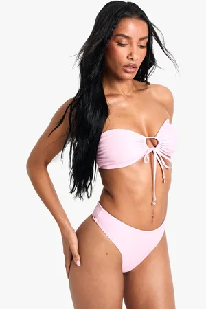Boohoo Top Palabra De Honor De Tela Shell Con Ribete De Perlas