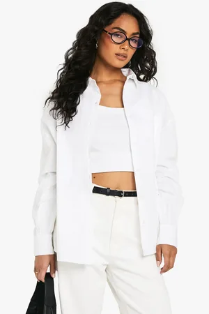 Boohoo Camisa Oversize Básica De Algodón Popelina