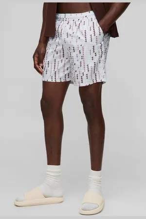 Boohoo Bañador De Largo Medio Con Estampado De Pata De Gallo