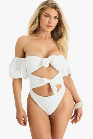 Boohoo Bañador Premium Estilo Tanga Con Atadura Frontal Para Novia
